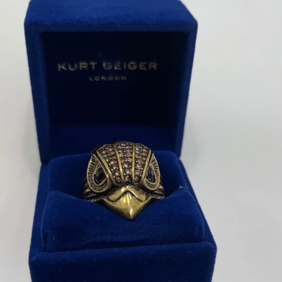 Kurt Geiger Bronze-Toned / Gold-Toned Ring | Women Size 8 - Picture 1 of 7